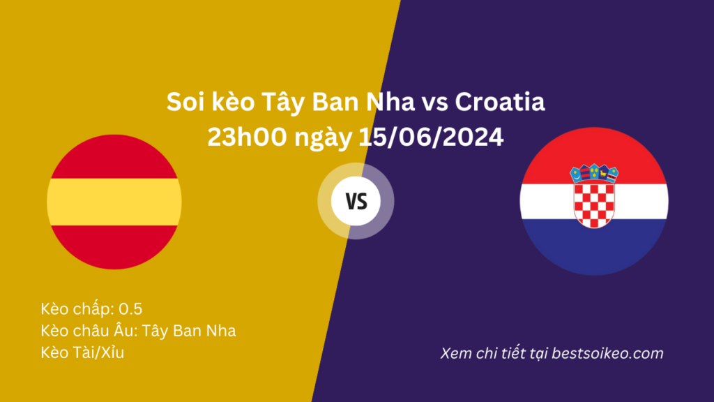 Soi kèo Tây Ban Nha vs Croatia, 23h00 ngày 15/06/2024