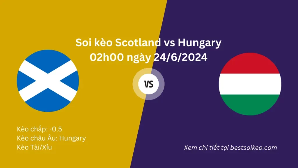 Soi kèo Euro Scotland vs Hungary, 02h00 ngày 24/6/2024